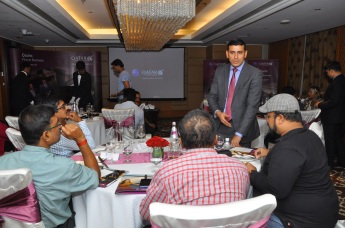 Senior Development Chef Syed Sirajudeen of Qatar Airways interacts with media for Qatar Airways Business Class Experience